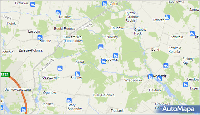 mapa Jakubówka gmina Nowodwór, Jakubówka gmina Nowodwór na mapie Targeo