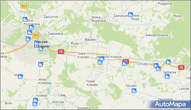 mapa Jamielnik-Kolonia, Jamielnik-Kolonia na mapie Targeo