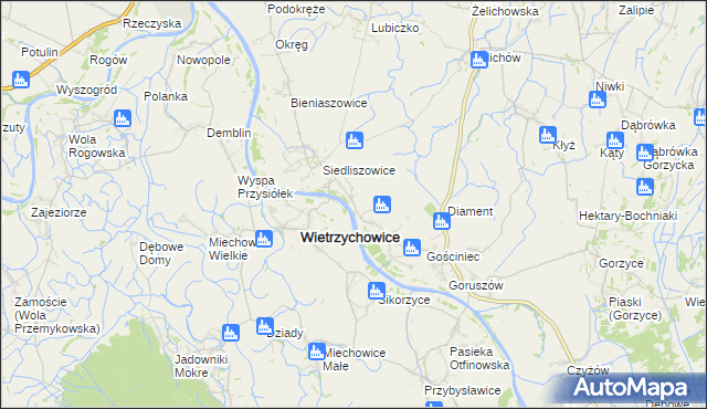 mapa Janikowice gmina Żabno, Janikowice gmina Żabno na mapie Targeo