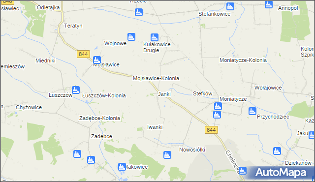 mapa Janki gmina Hrubieszów, Janki gmina Hrubieszów na mapie Targeo