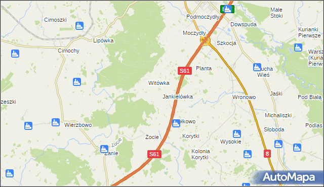 mapa Jankielówka, Jankielówka na mapie Targeo