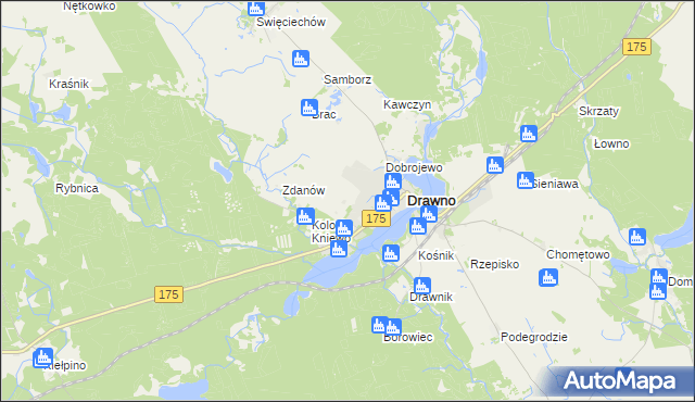 mapa Janków gmina Drawno, Janków gmina Drawno na mapie Targeo
