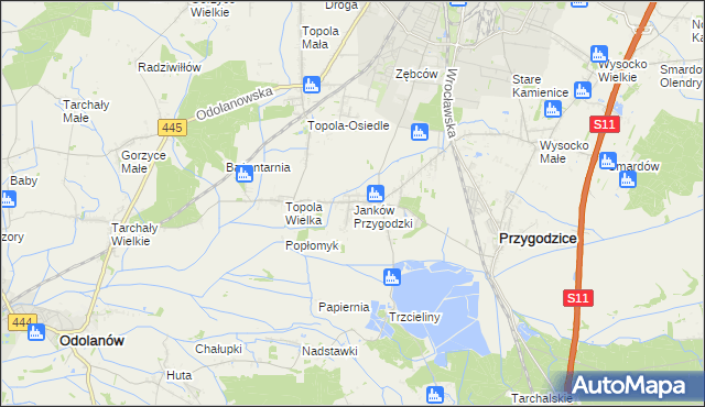 mapa Janków Przygodzki, Janków Przygodzki na mapie Targeo