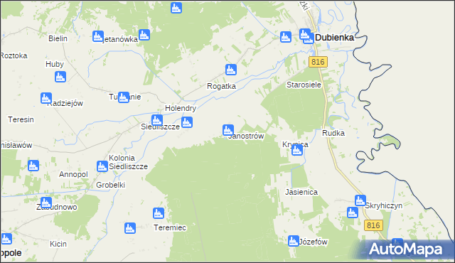 mapa Janostrów, Janostrów na mapie Targeo