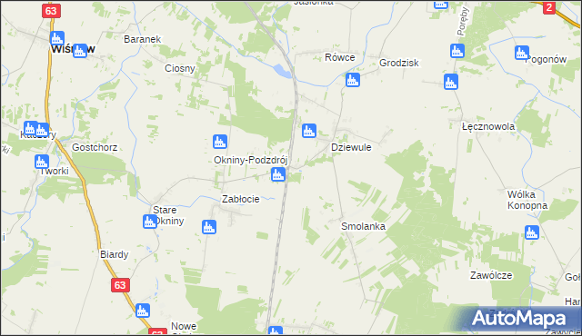 mapa Januszówka gmina Zbuczyn, Januszówka gmina Zbuczyn na mapie Targeo