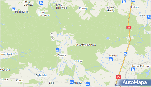 mapa Jarantów-Kolonia, Jarantów-Kolonia na mapie Targeo