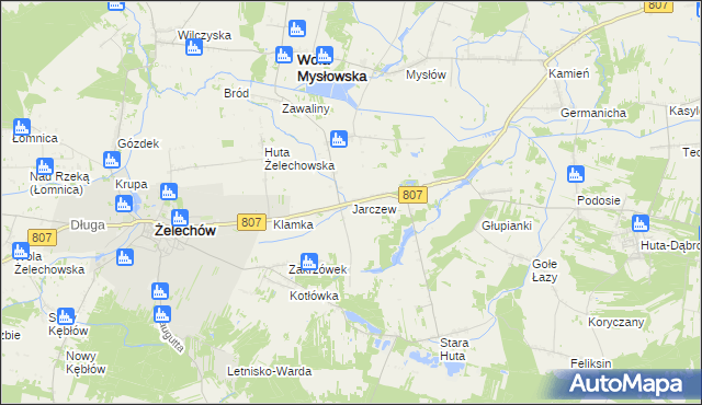 mapa Jarczew, Jarczew na mapie Targeo