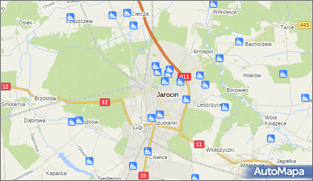 mapa Jarocin, Jarocin na mapie Targeo