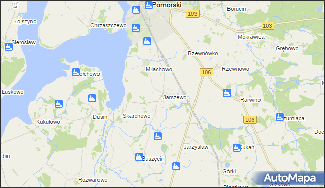 mapa Jarszewo, Jarszewo na mapie Targeo