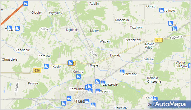 mapa Jarzębia Łąka, Jarzębia Łąka na mapie Targeo