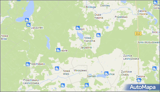 mapa Jarzębnik, Jarzębnik na mapie Targeo