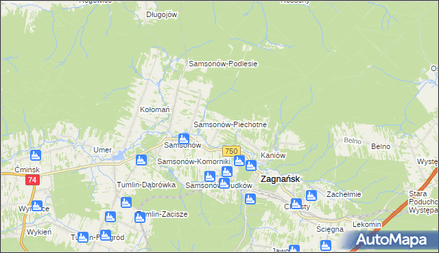 mapa Jasiów, Jasiów na mapie Targeo