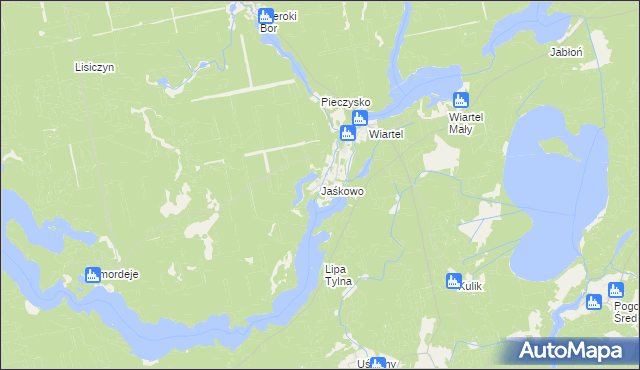 mapa Jaśkowo gmina Pisz, Jaśkowo gmina Pisz na mapie Targeo