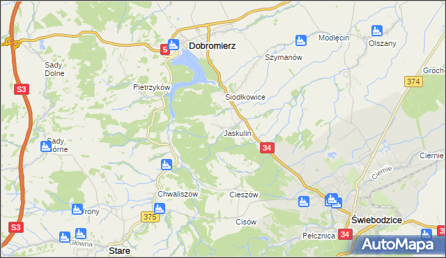 mapa Jaskulin, Jaskulin na mapie Targeo