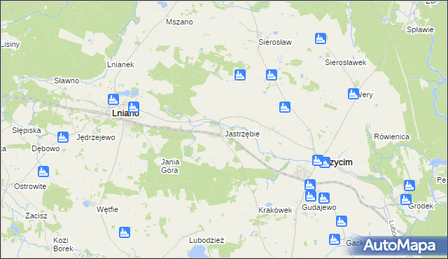 mapa Jastrzębie gmina Drzycim, Jastrzębie gmina Drzycim na mapie Targeo
