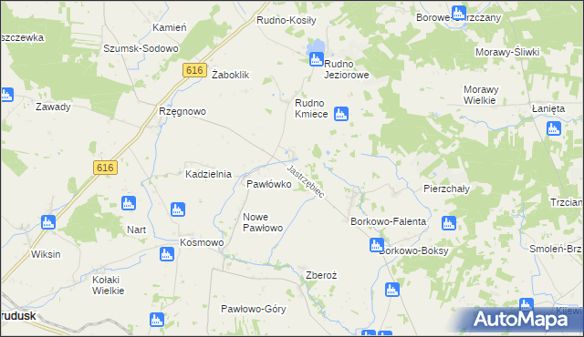 mapa Jastrzębiec gmina Czernice Borowe, Jastrzębiec gmina Czernice Borowe na mapie Targeo