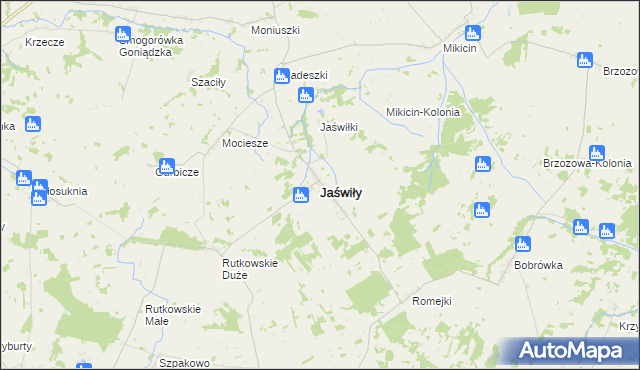 mapa Jaświły, Jaświły na mapie Targeo