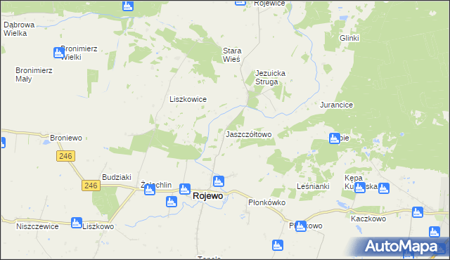 mapa Jaszczółtowo, Jaszczółtowo na mapie Targeo