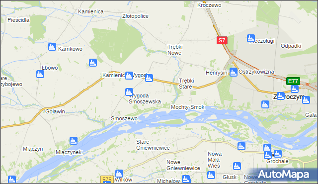 mapa Jaworowo-Trębki Stare, Jaworowo-Trębki Stare na mapie Targeo