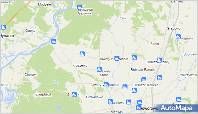 mapa Jawory-Podmaście, Jawory-Podmaście na mapie Targeo