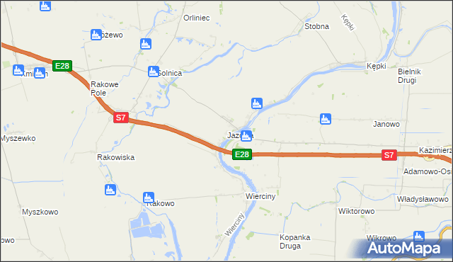 mapa Jazowa gmina Nowy Dwór Gdański, Jazowa gmina Nowy Dwór Gdański na mapie Targeo