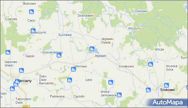 mapa Jegławki, Jegławki na mapie Targeo