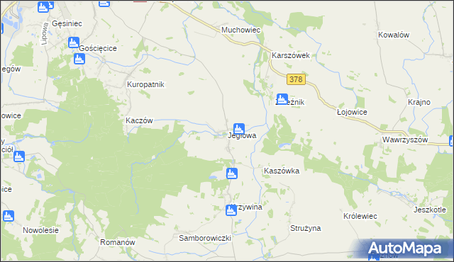 mapa Jegłowa, Jegłowa na mapie Targeo