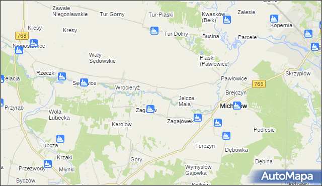 mapa Jelcza Wielka, Jelcza Wielka na mapie Targeo