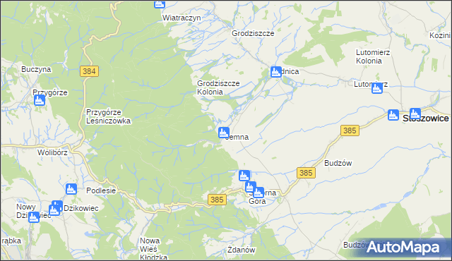 mapa Jemna, Jemna na mapie Targeo