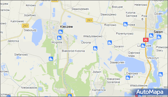 mapa Jóźwin gmina Kleczew, Jóźwin gmina Kleczew na mapie Targeo