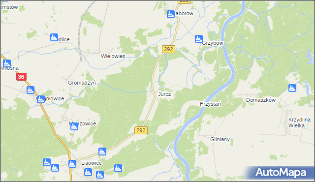 mapa Jurcz, Jurcz na mapie Targeo