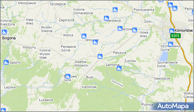 mapa Jurkowice gmina Bogoria, Jurkowice gmina Bogoria na mapie Targeo