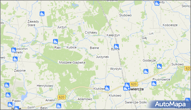 mapa Jurzynek, Jurzynek na mapie Targeo