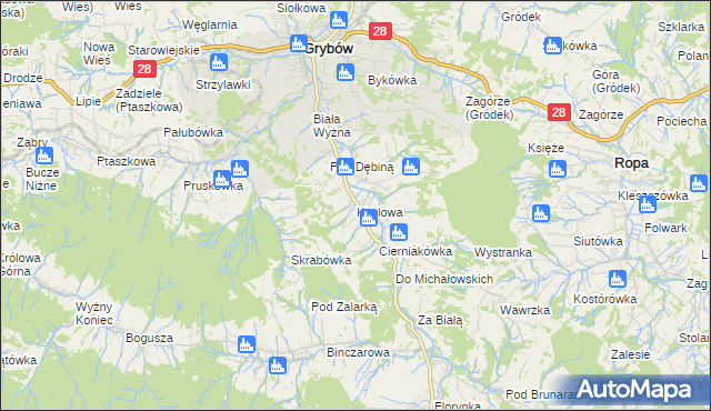 mapa Kąclowa, Kąclowa na mapie Targeo