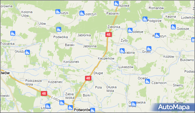 mapa Kacperków, Kacperków na mapie Targeo