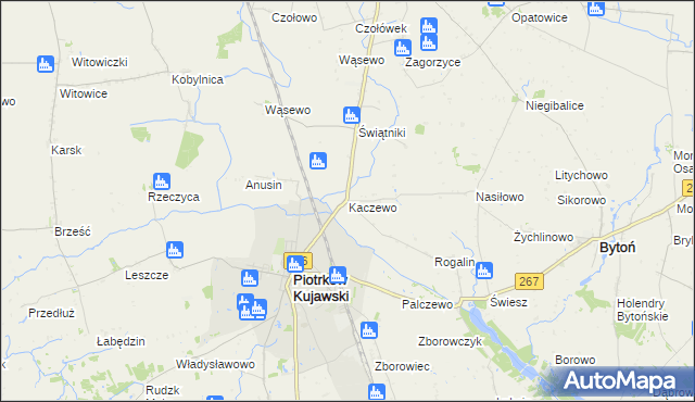 mapa Kaczewo, Kaczewo na mapie Targeo