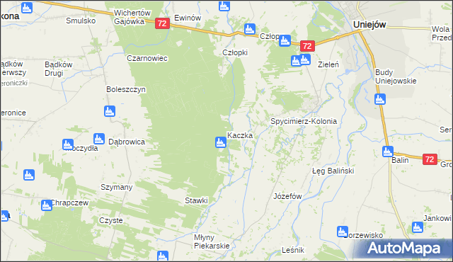 mapa Kaczka gmina Dobra, Kaczka gmina Dobra na mapie Targeo