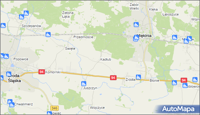 mapa Kadłub gmina Miękinia, Kadłub gmina Miękinia na mapie Targeo