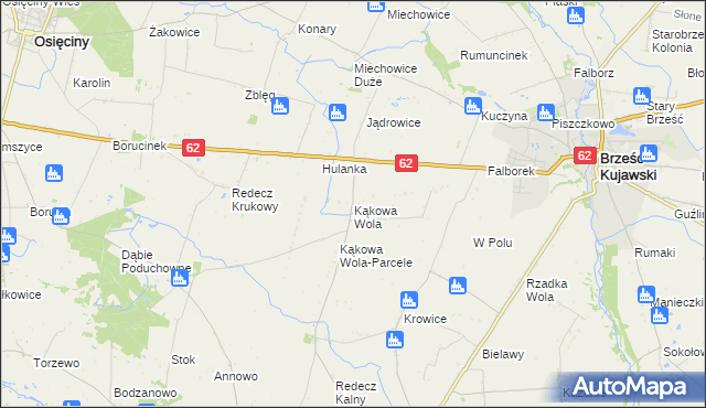 mapa Kąkowa Wola, Kąkowa Wola na mapie Targeo