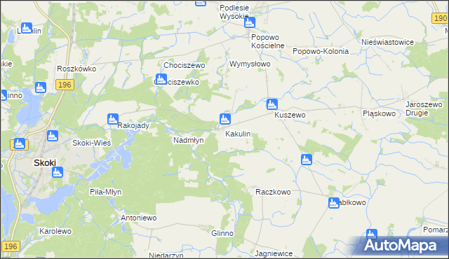 mapa Kakulin, Kakulin na mapie Targeo