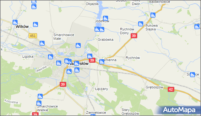 mapa Kamienna gmina Namysłów, Kamienna gmina Namysłów na mapie Targeo
