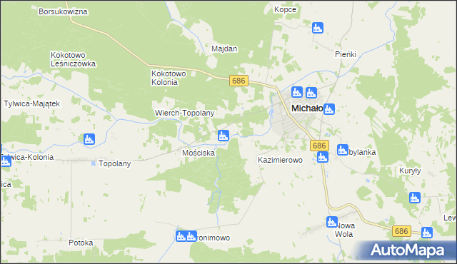 mapa Kamienny Bród, Kamienny Bród na mapie Targeo