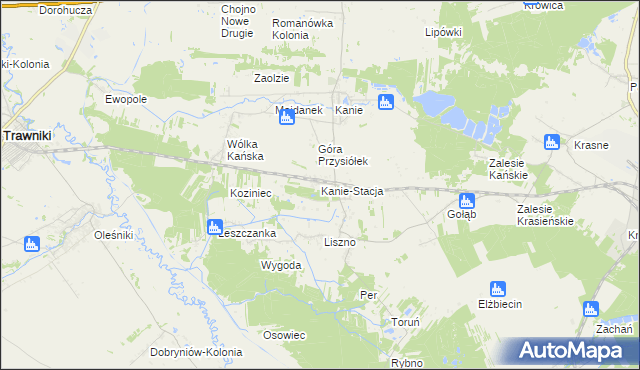 mapa Kanie-Stacja, Kanie-Stacja na mapie Targeo