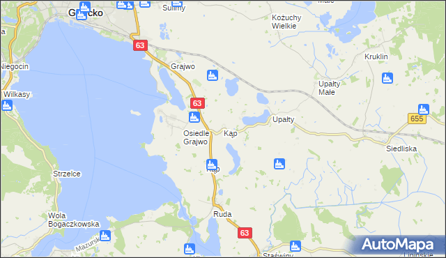 mapa Kąp, Kąp na mapie Targeo