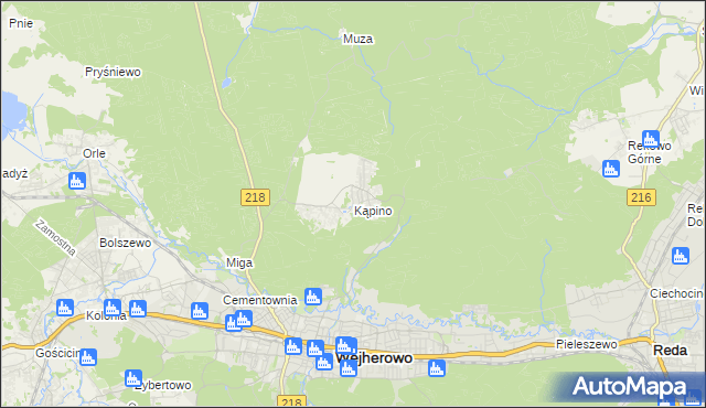 mapa Kąpino, Kąpino na mapie Targeo