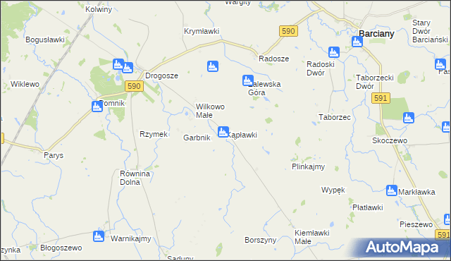 mapa Kąpławki, Kąpławki na mapie Targeo