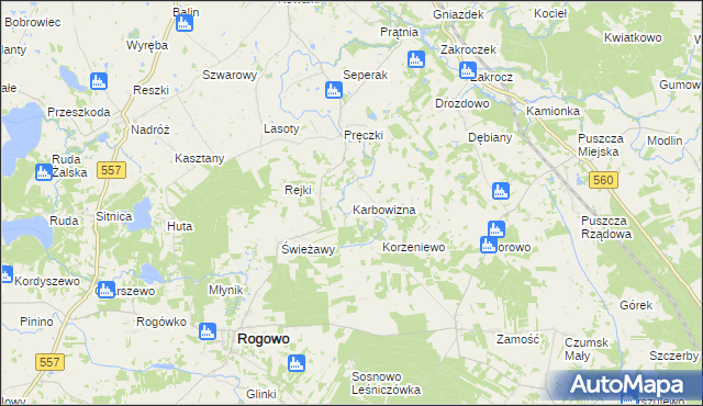 mapa Karbowizna, Karbowizna na mapie Targeo