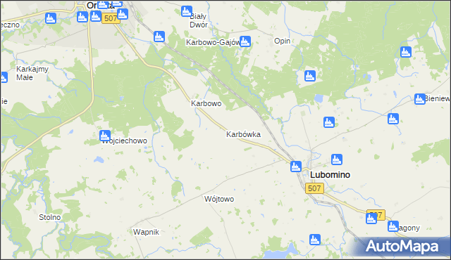 mapa Karbówka, Karbówka na mapie Targeo