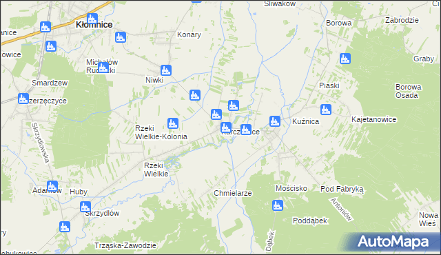 mapa Karczewice, Karczewice na mapie Targeo