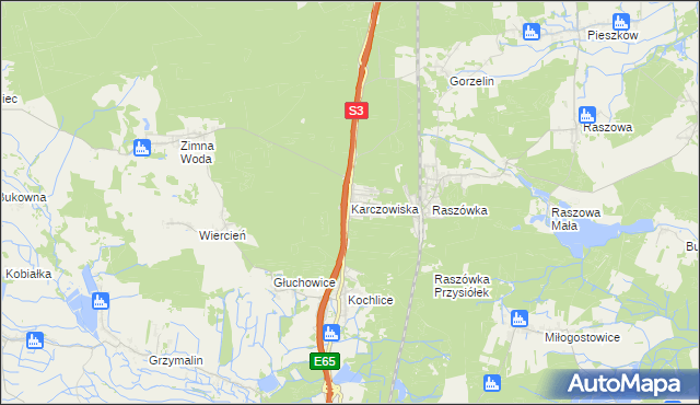 mapa Karczowiska, Karczowiska na mapie Targeo